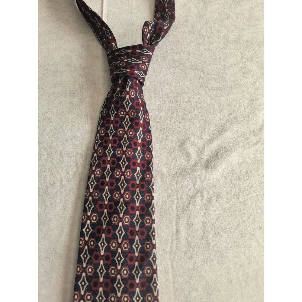 mallory church tie Mens Tall 100% Silk Vintage USA Very Good Condition